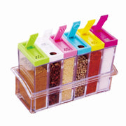 6 PCs Plastic Spice Shaker Seasoning Boxes Plastic Storage Container