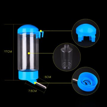 400ML Leak-Proof Water Dispenser Hanging Pet Water Bottle Steel Ball Design