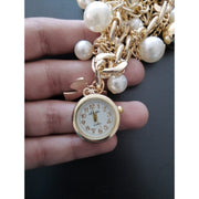 Stylish Luxury Pearls Bracelet Women’s Wrist Watch