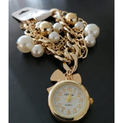 Stylish Luxury Pearls Bracelet Women’s Wrist Watch