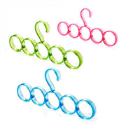 Pack Of 3 Eco-Friendly Five Hole Ring Rope Slots Holder Scarf Shawl Storage Hanger