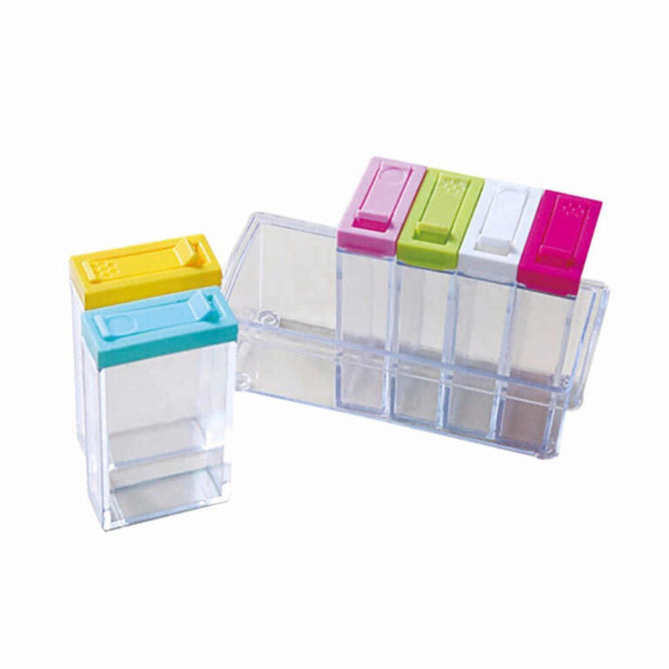 6 PCs Plastic Spice Shaker Seasoning Boxes Plastic Storage Container