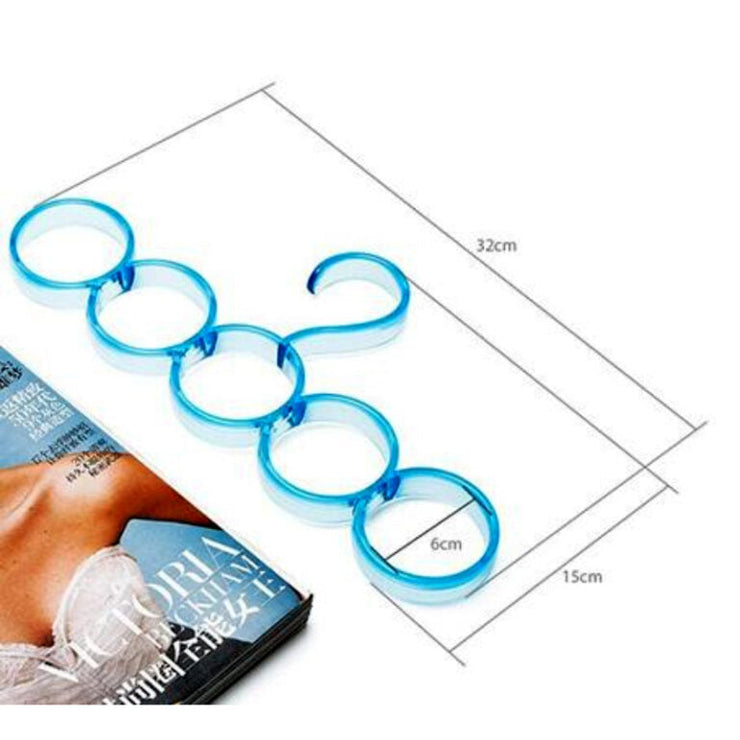 Pack Of 3 Eco-Friendly Five Hole Ring Rope Slots Holder Scarf Shawl Storage Hanger